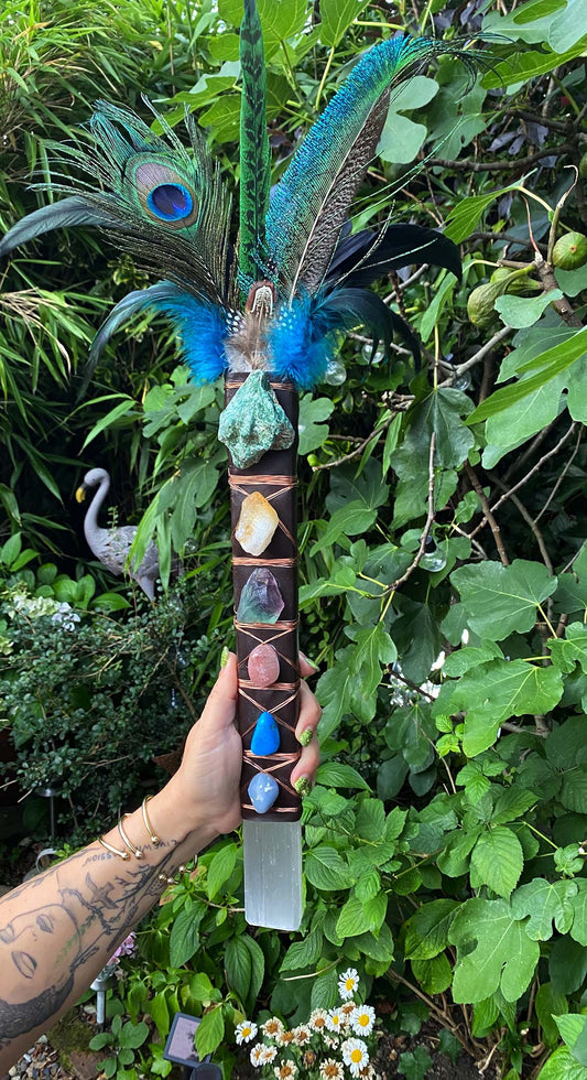 SELENITE SHAMANIC WAND
