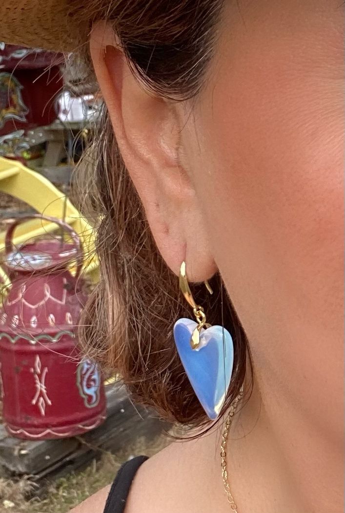 Opalite Heart earrings