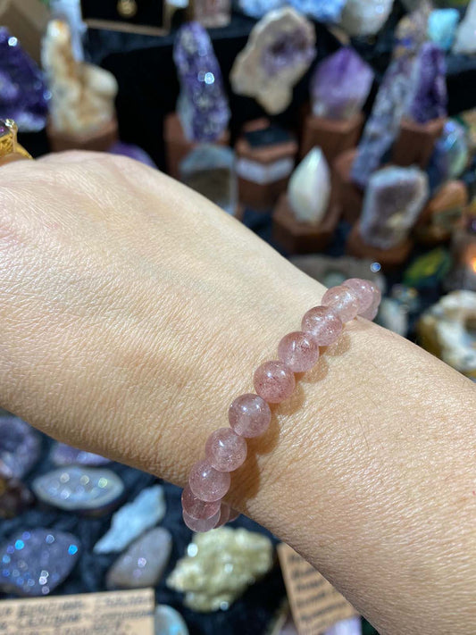 Little Treasure Natural Strawberry Quartz bracelet