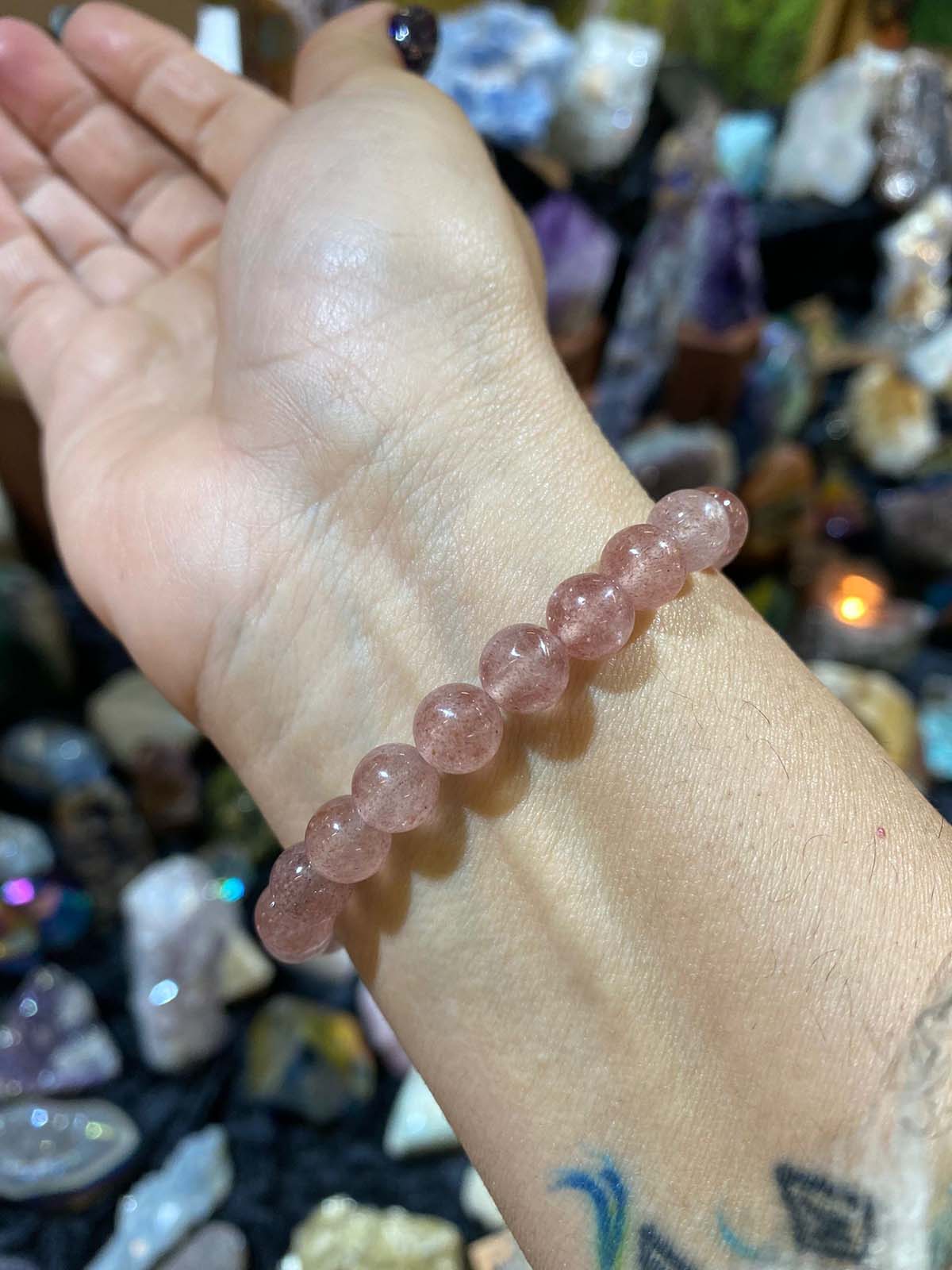 Little Treasure Natural Strawberry Quartz bracelet
