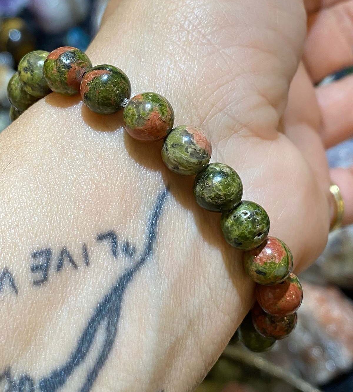 Little Treasure Natural Unakite bracelet