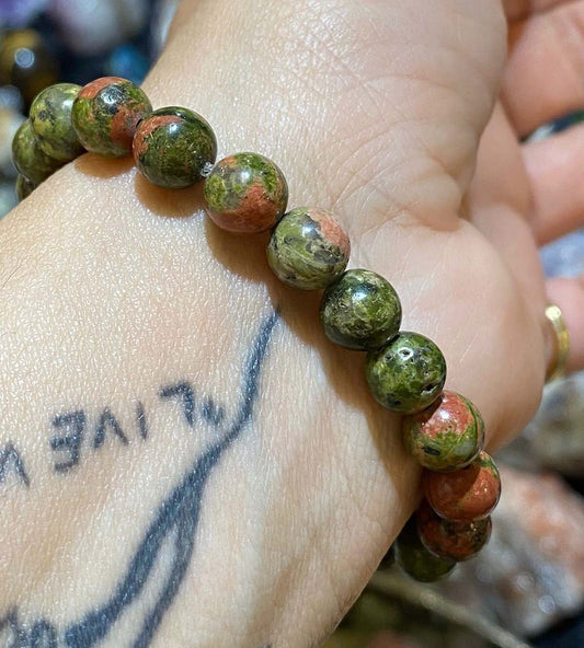 Little Treasure Natural Unakite bracelet