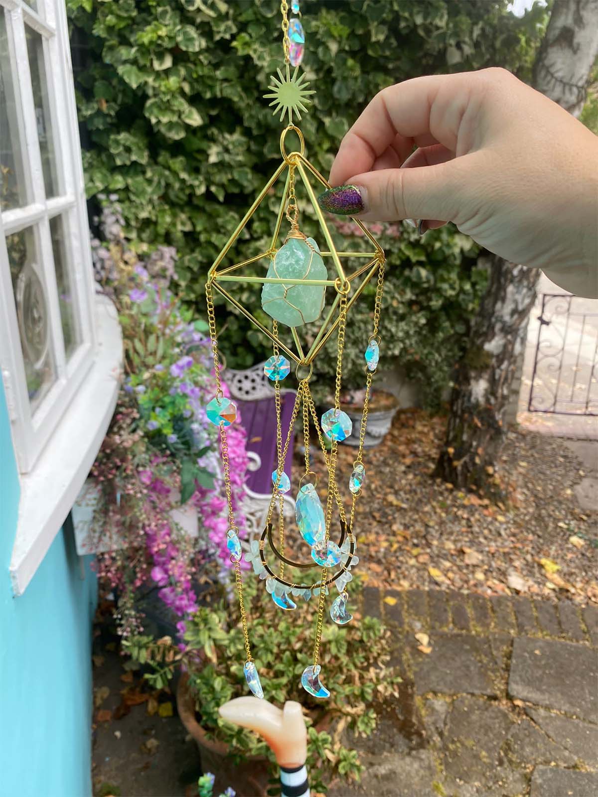 Green Flourite Sun Catcher
