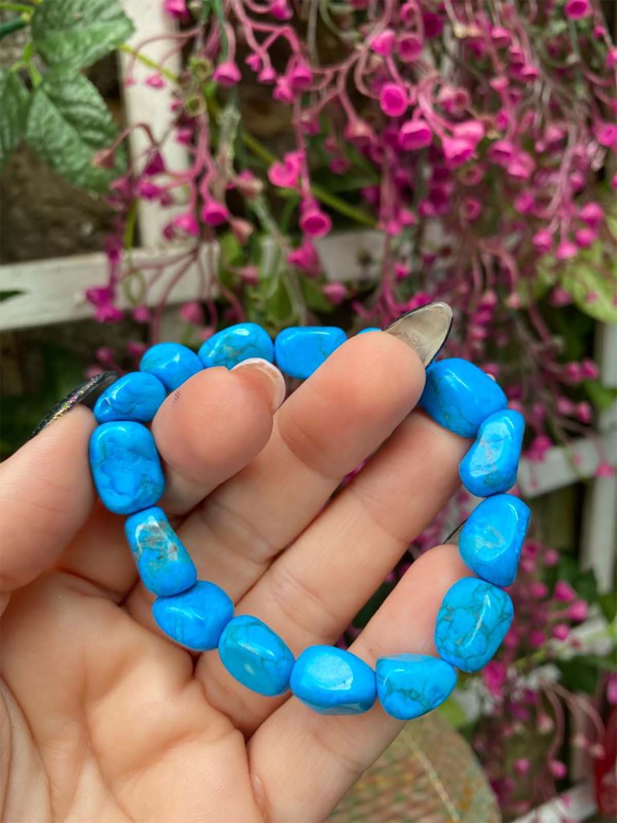 Blue Howlite Stone Bracelet