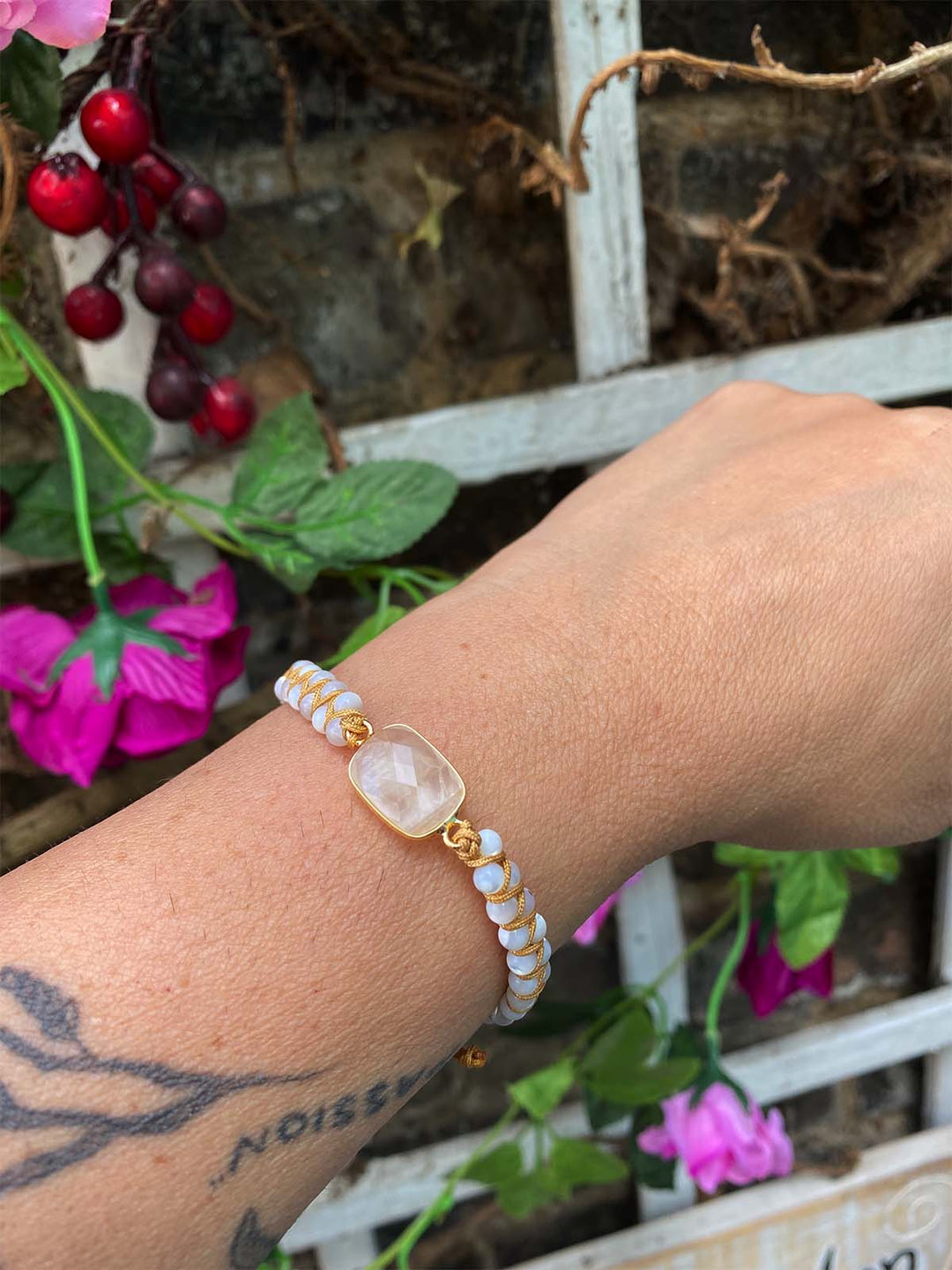 Lolita woven Cats Eye Qaurtz Bracelet